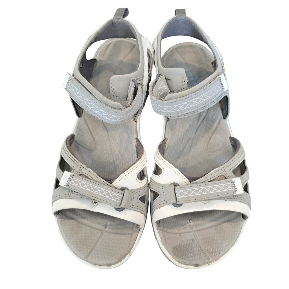 Merrell Avian Light Strap Womens 8 Grey White Hiking Sandals Vibram J88950